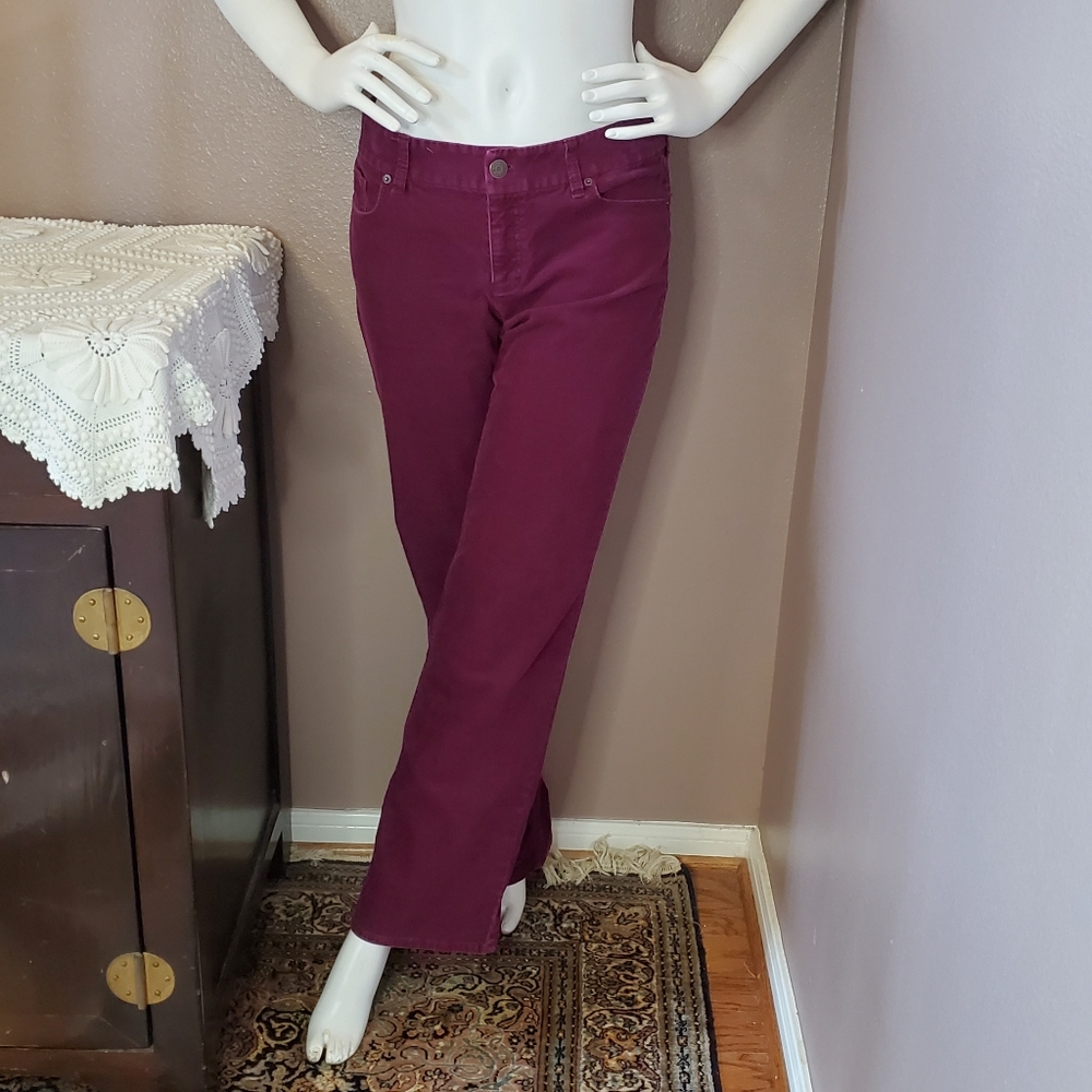 J CREW bootcut purple pinwale cords 10 R